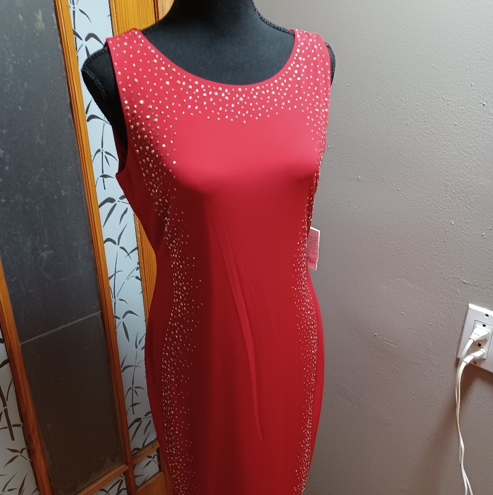 Calvin Klein Red Dress 10
